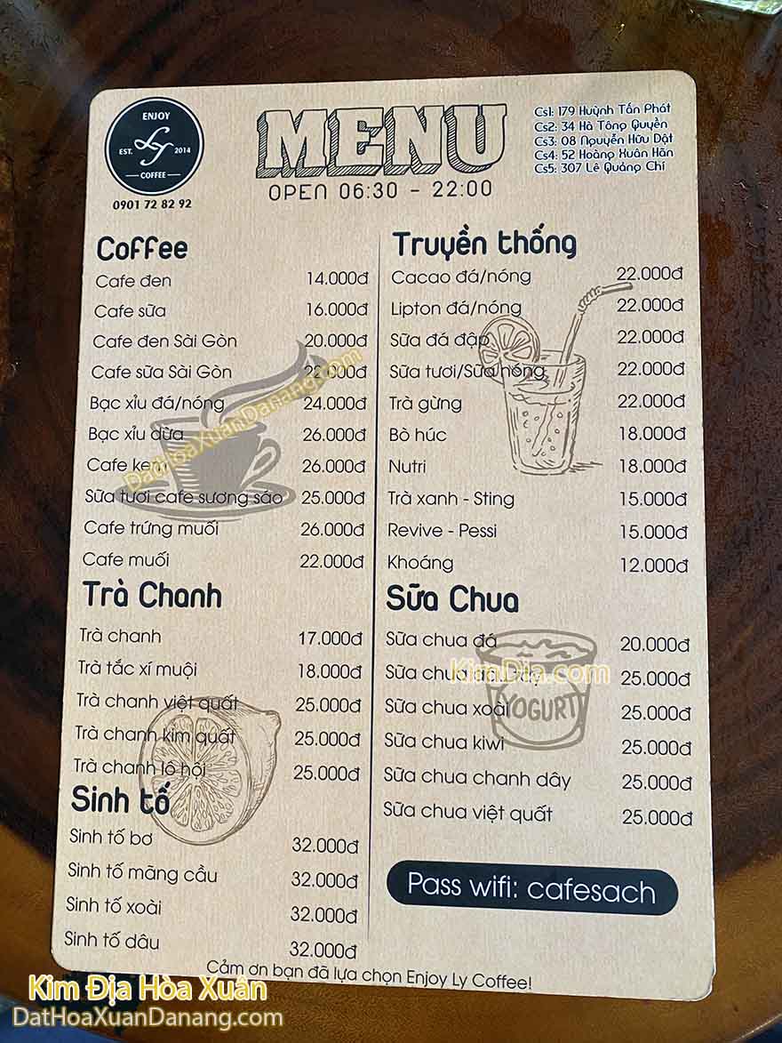 ly coffee lê quảng chí hoà xuân