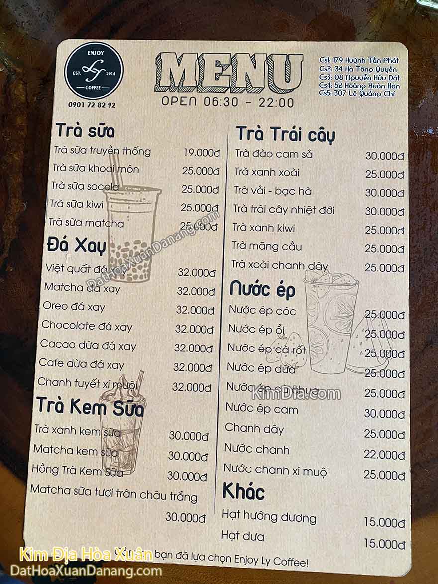 ly coffee lê quảng chí hoà xuân