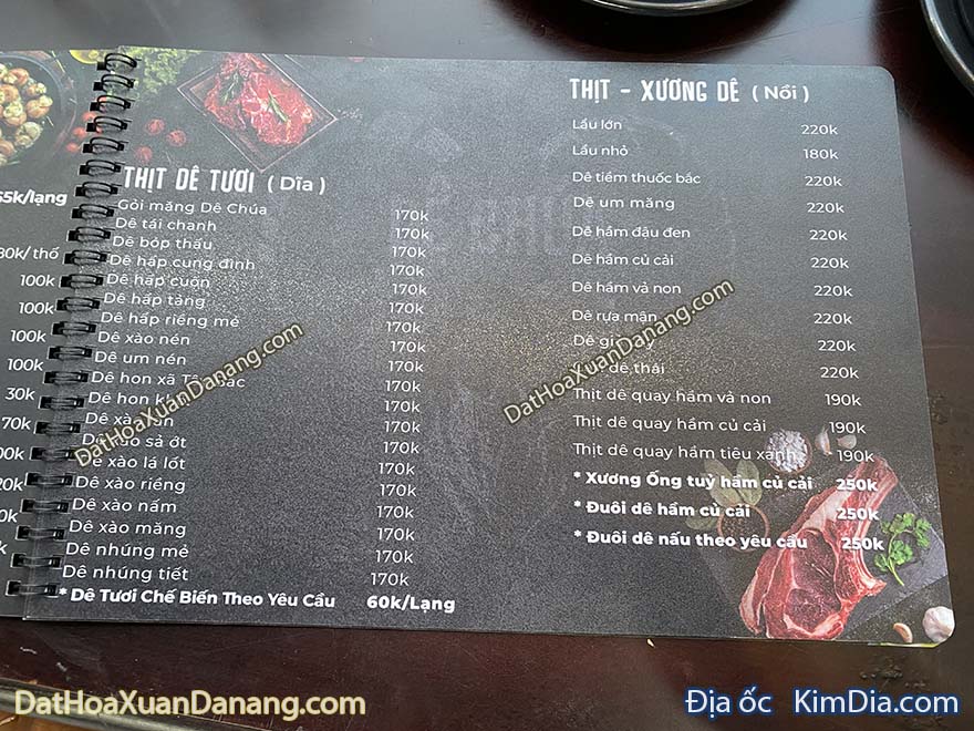 nhà hàng dê chúa đà thành 2 hoà xuân 29 - 3