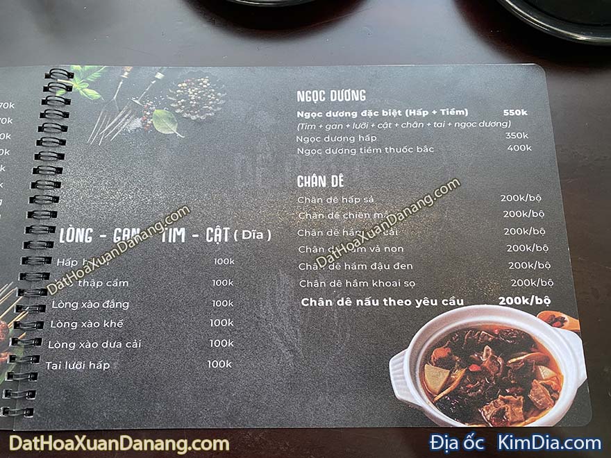 nhà hàng dê chúa đà thành 2 hoà xuân 29 - 3